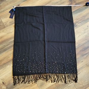 Black Wrap/scarf with silver embellishments